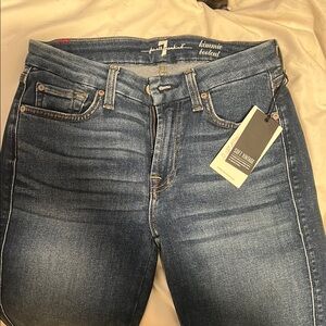 7 For All Mankind Women's Dark Blue Boot Cut Jeans